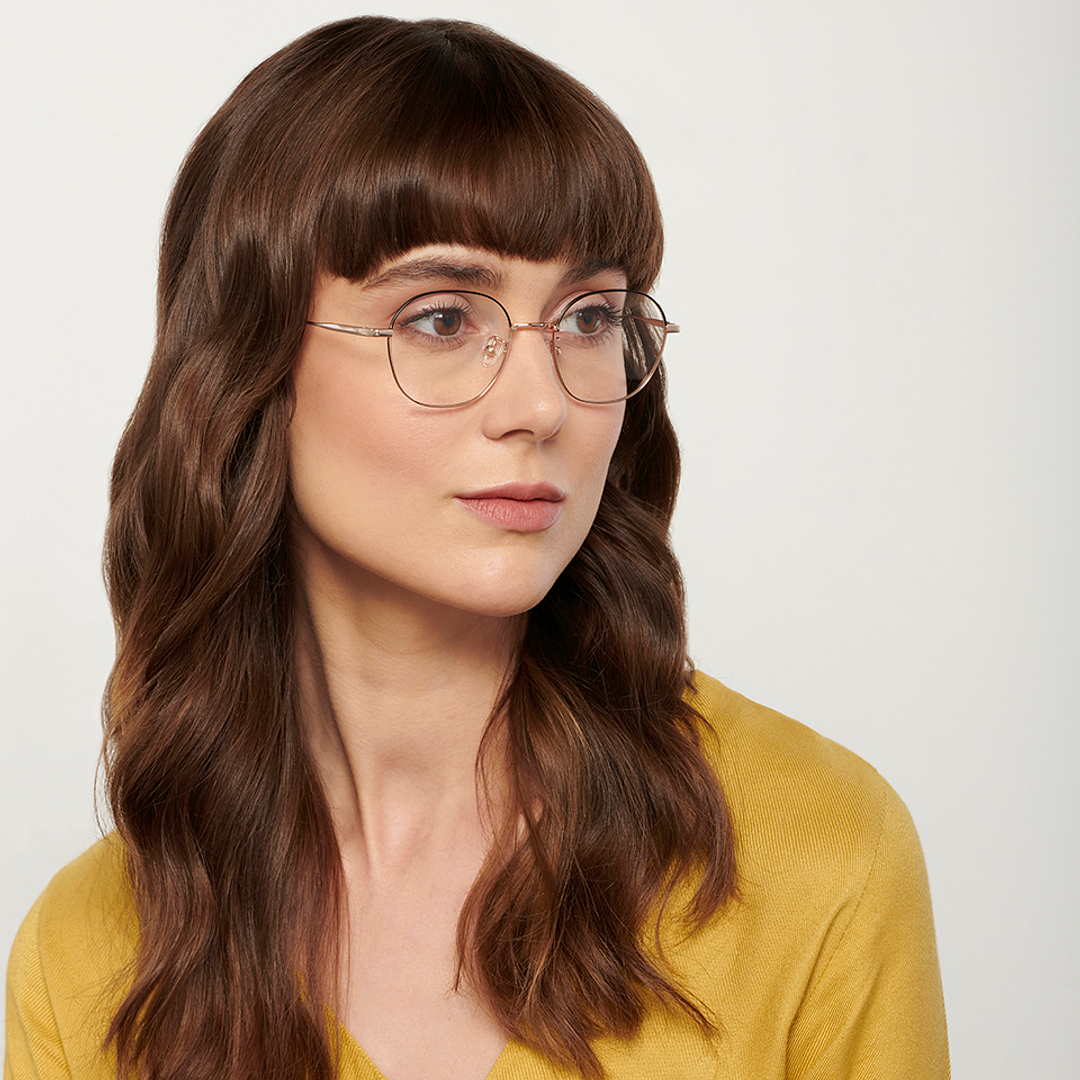 John Jacobs Online Gold Full Rim Hexagonal right side