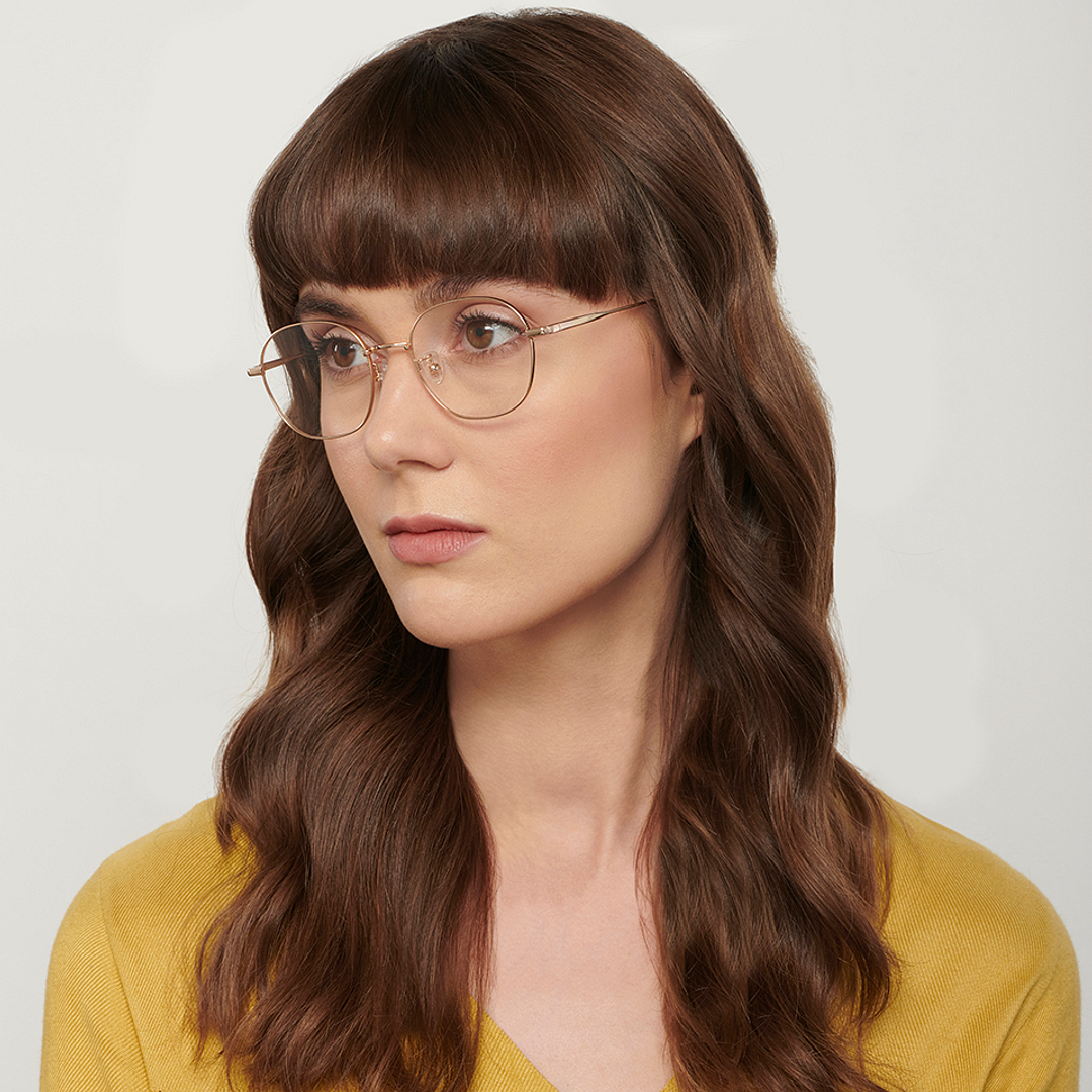 John Jacobs Online Gold Full Rim Hexagonal right side