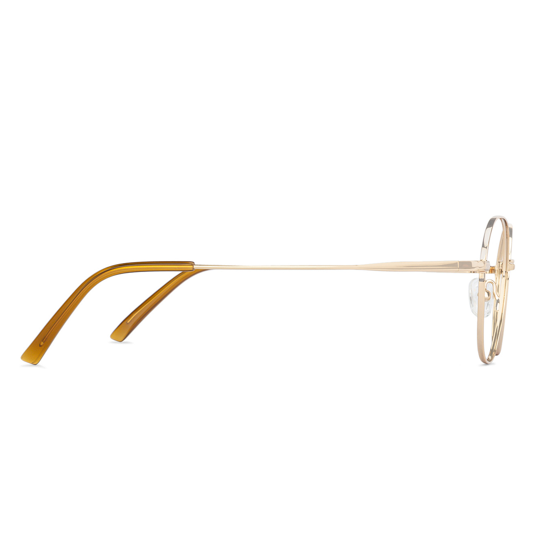 John Jacobs Online Gold Full Rim Hexagonal left side