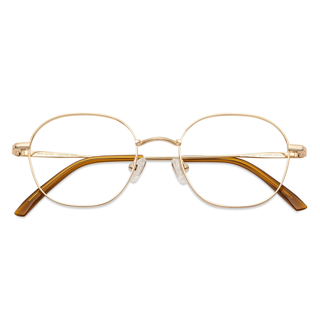 John Jacobs Online Gold Full Rim Hexagonal left side