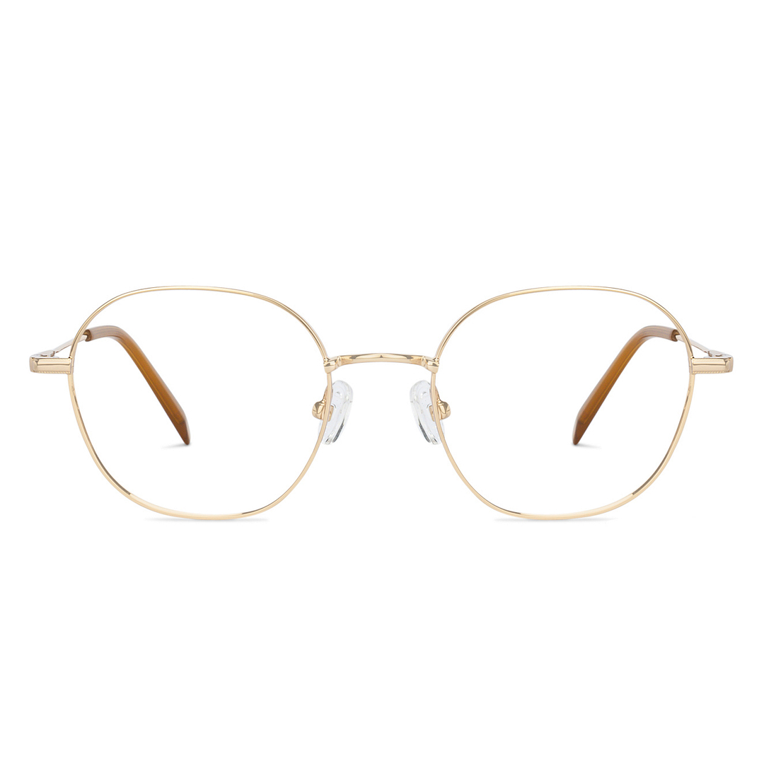 John Jacobs Online Gold Full Rim Hexagonal left side