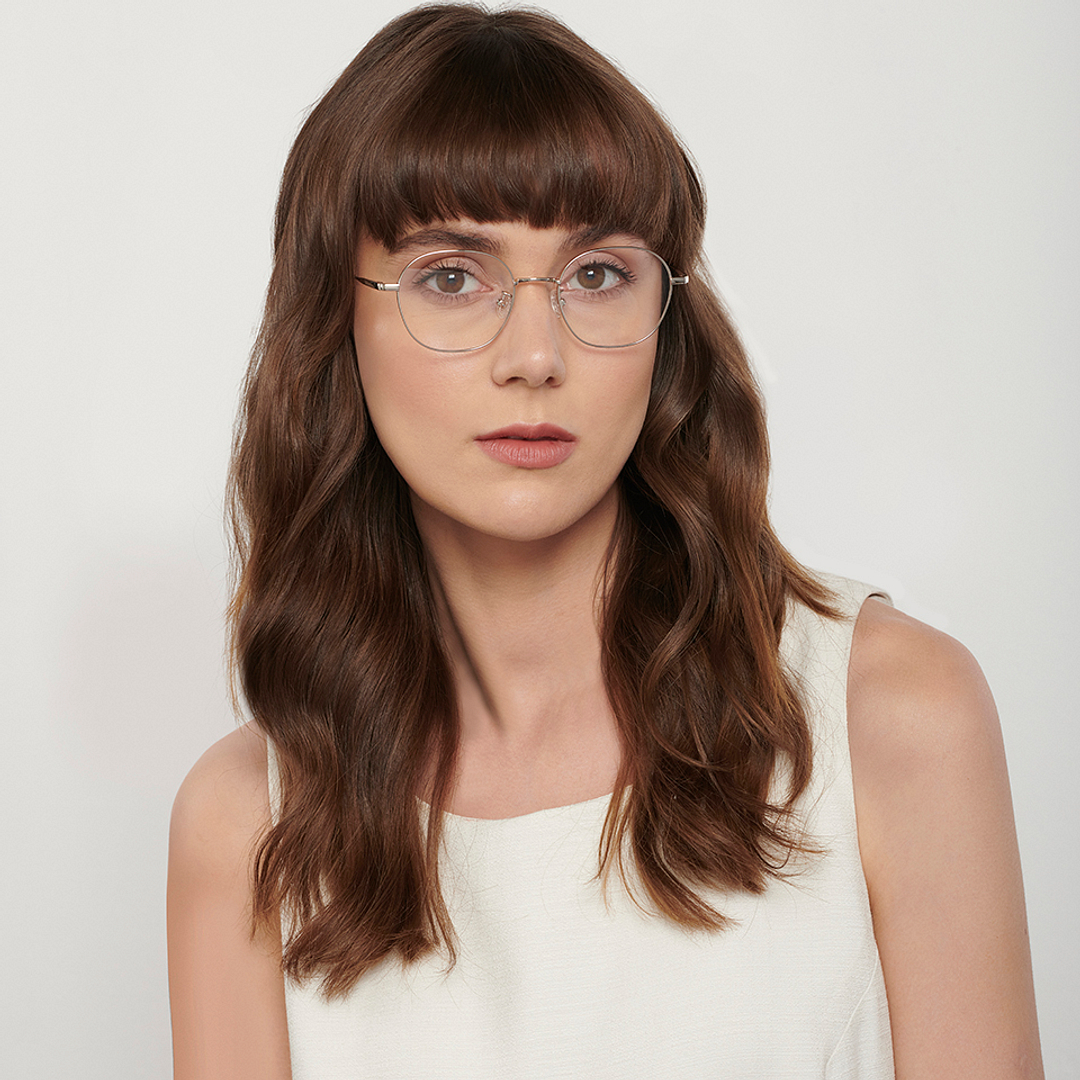 John Jacobs Online Silver Full Rim Hexagonal left side