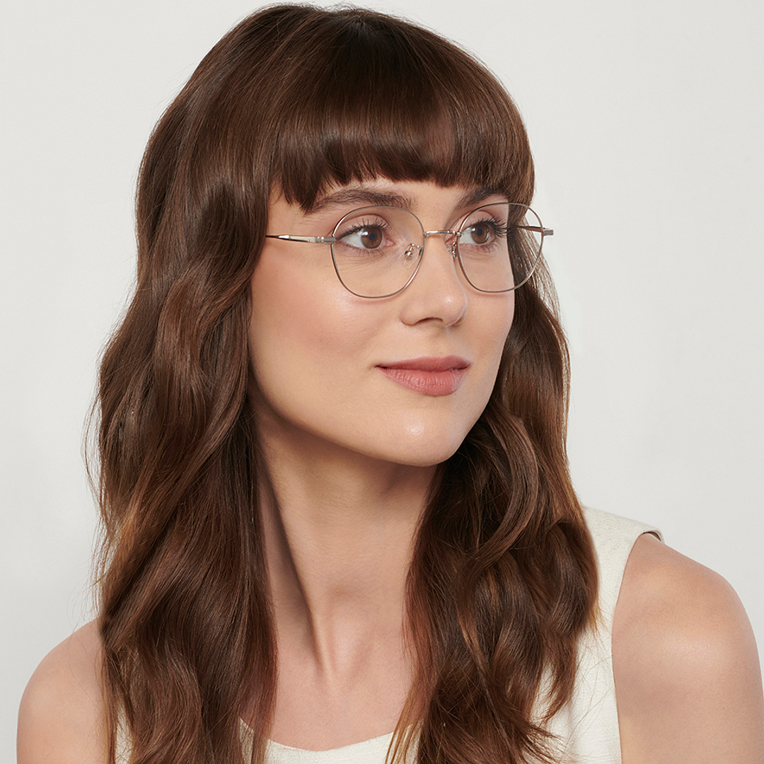 John Jacobs Online Silver Full Rim Hexagonal right side