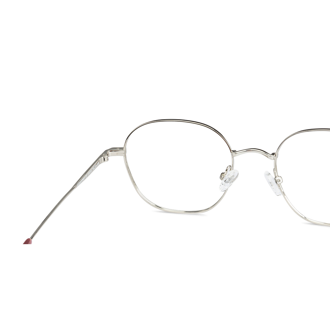 John Jacobs Online Silver Full Rim Hexagonal right side