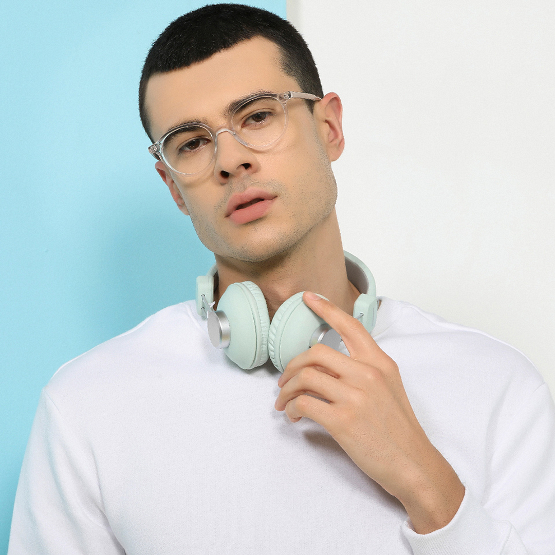 John Jacobs Online Crystal Transparent Full Rim Round right side