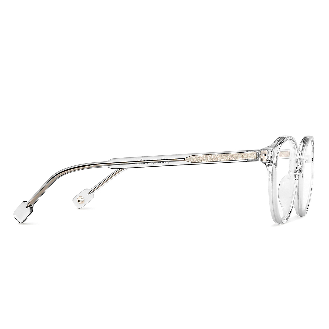 John Jacobs Online Crystal Transparent Full Rim Round left side