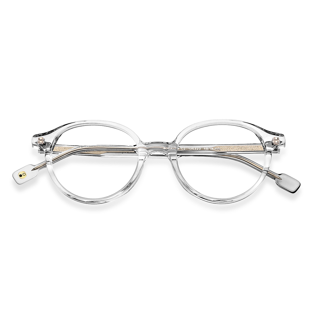 John Jacobs Online Crystal Transparent Full Rim Round left side