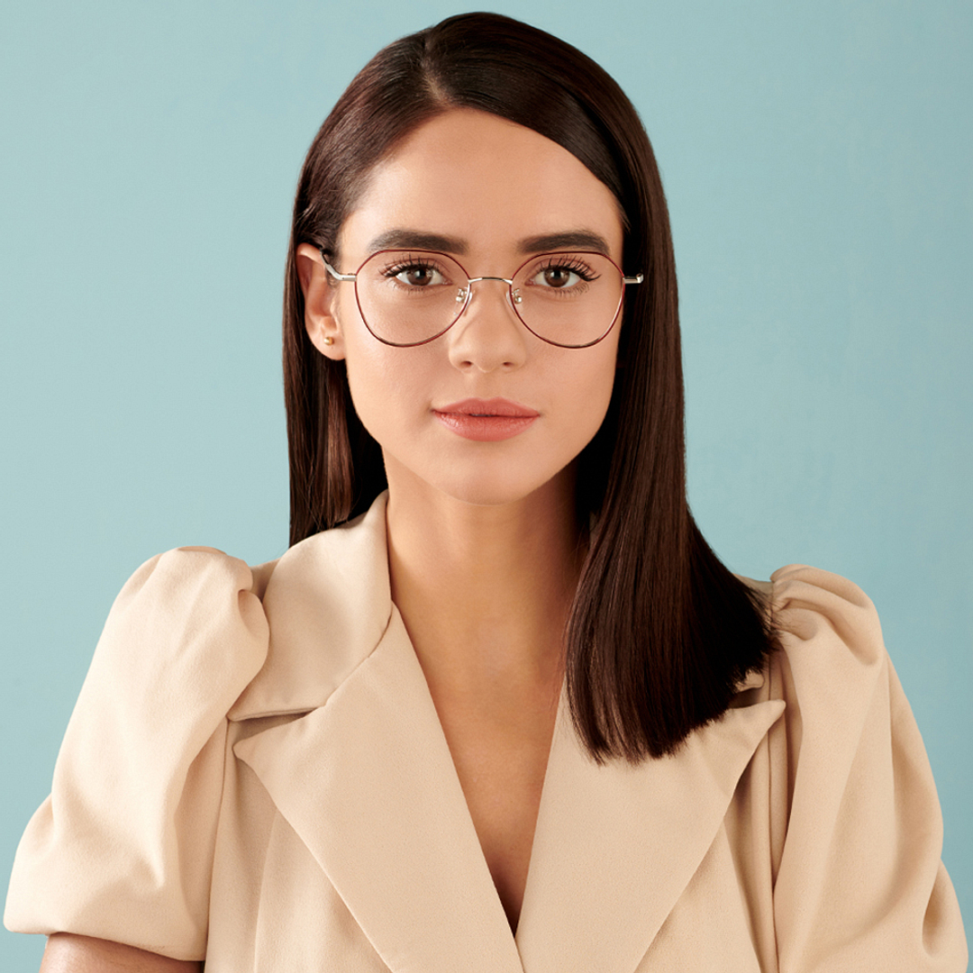 John Jacobs Online Silver Full Rim Hexagonal left side