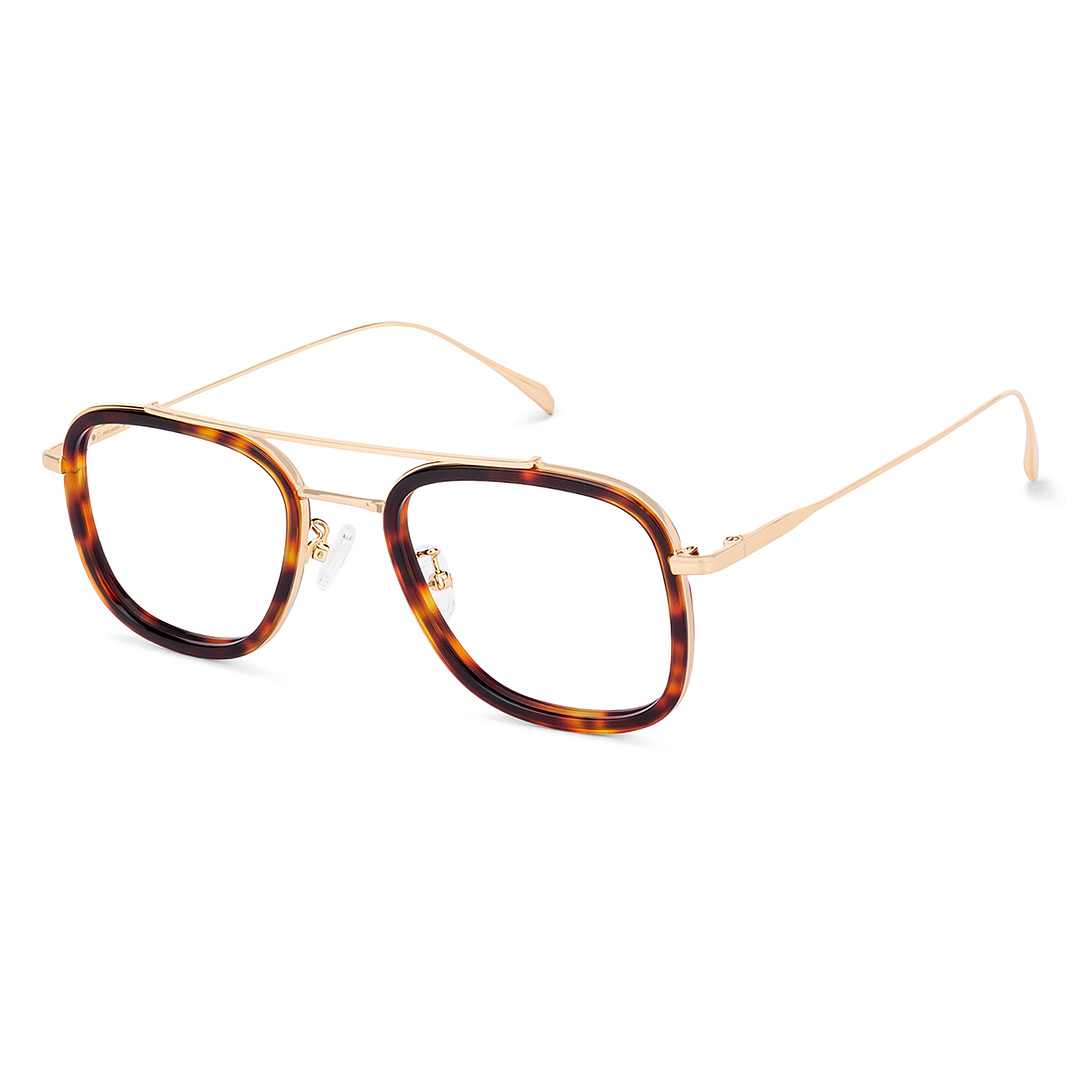 Buy Gold Tortoise Gold Full Rim Square Medium Size-50 John Jacobs