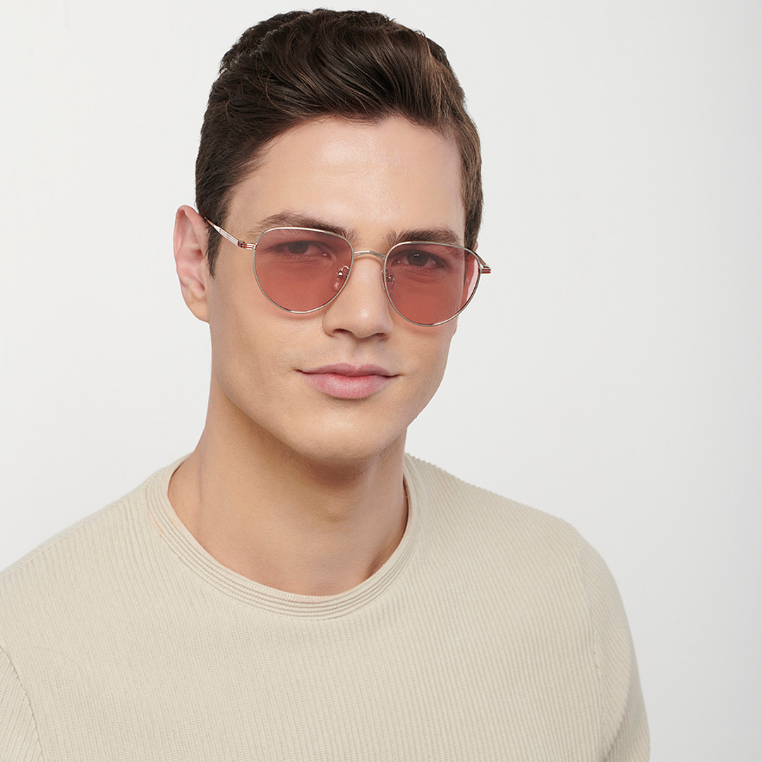 John Jacobs Silver Full Rim Aviator right side