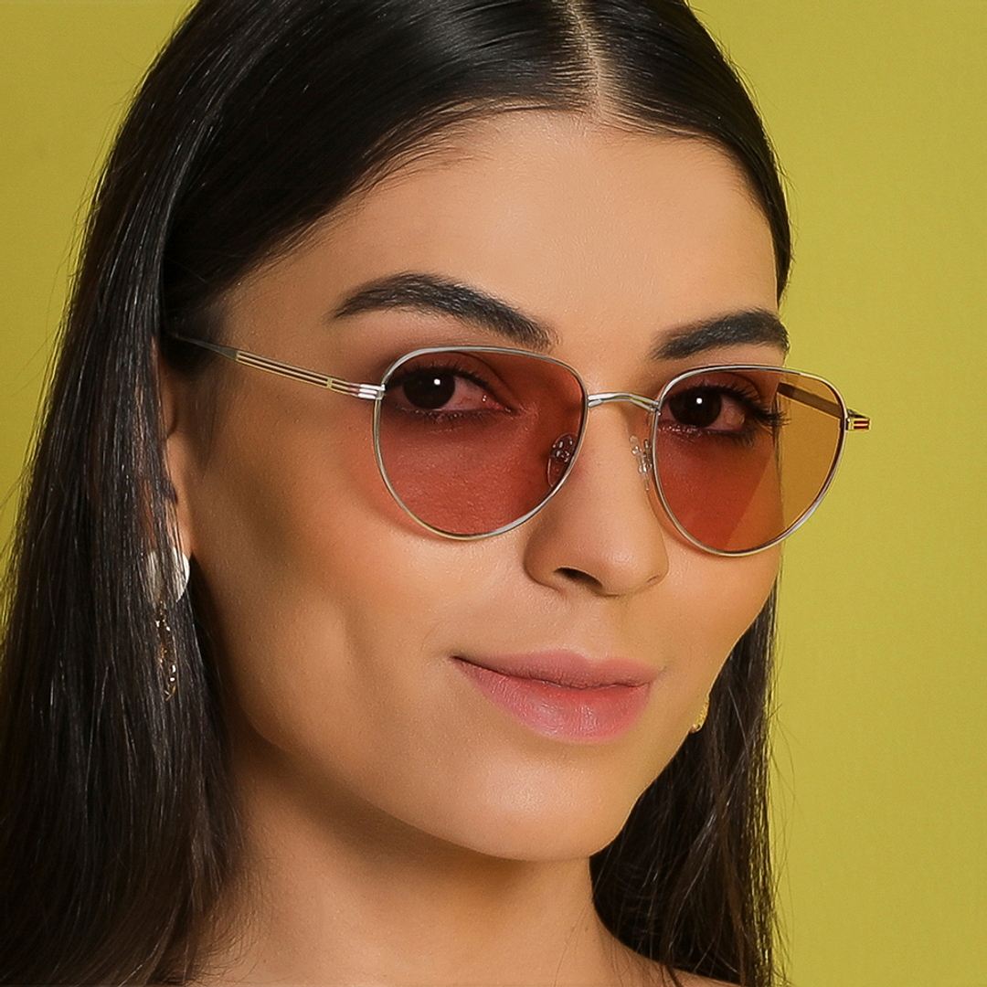 John Jacobs Silver Full Rim Aviator left side