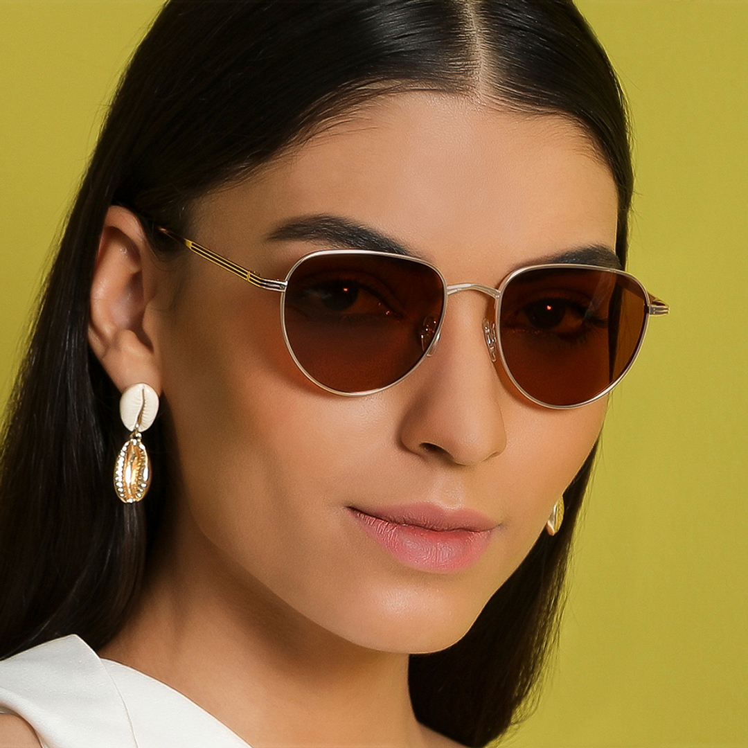 John Jacobs Gold Full Rim Aviator right side