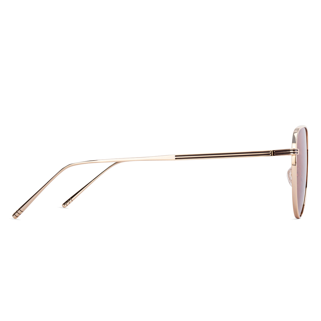 John Jacobs Gold Full Rim Aviator left side