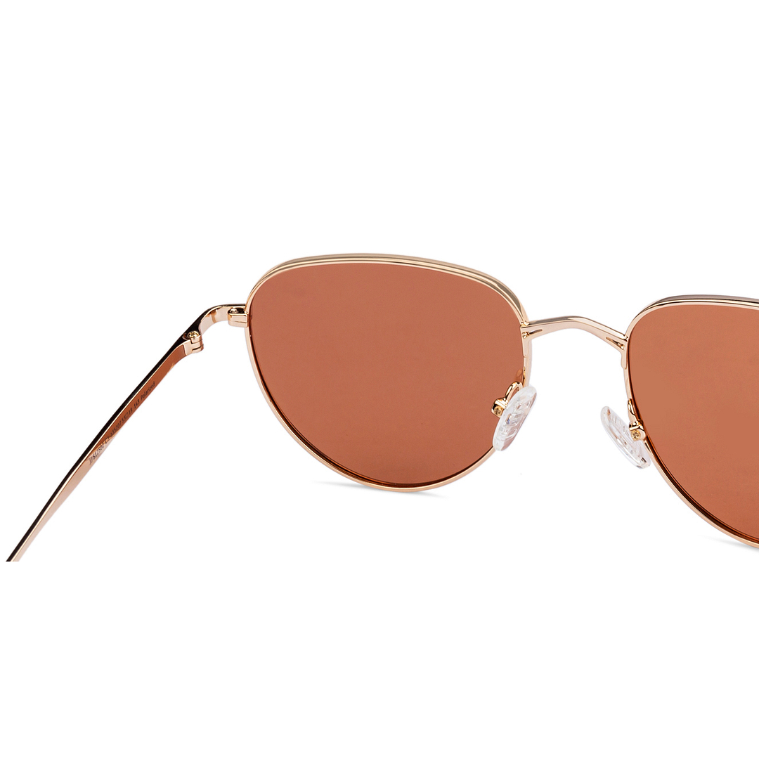 John Jacobs Gold Full Rim Aviator right side