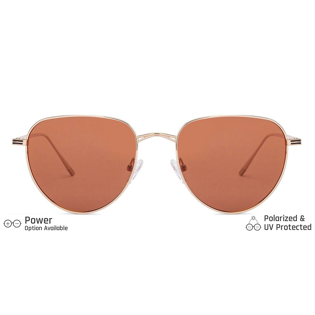 John Jacobs Gold Full Rim Aviator left side