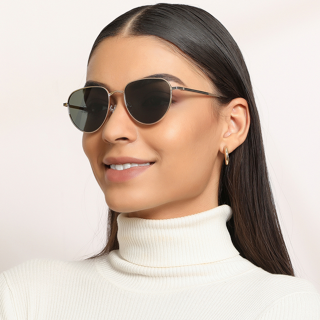 John Jacobs Gold Full Rim Round left side