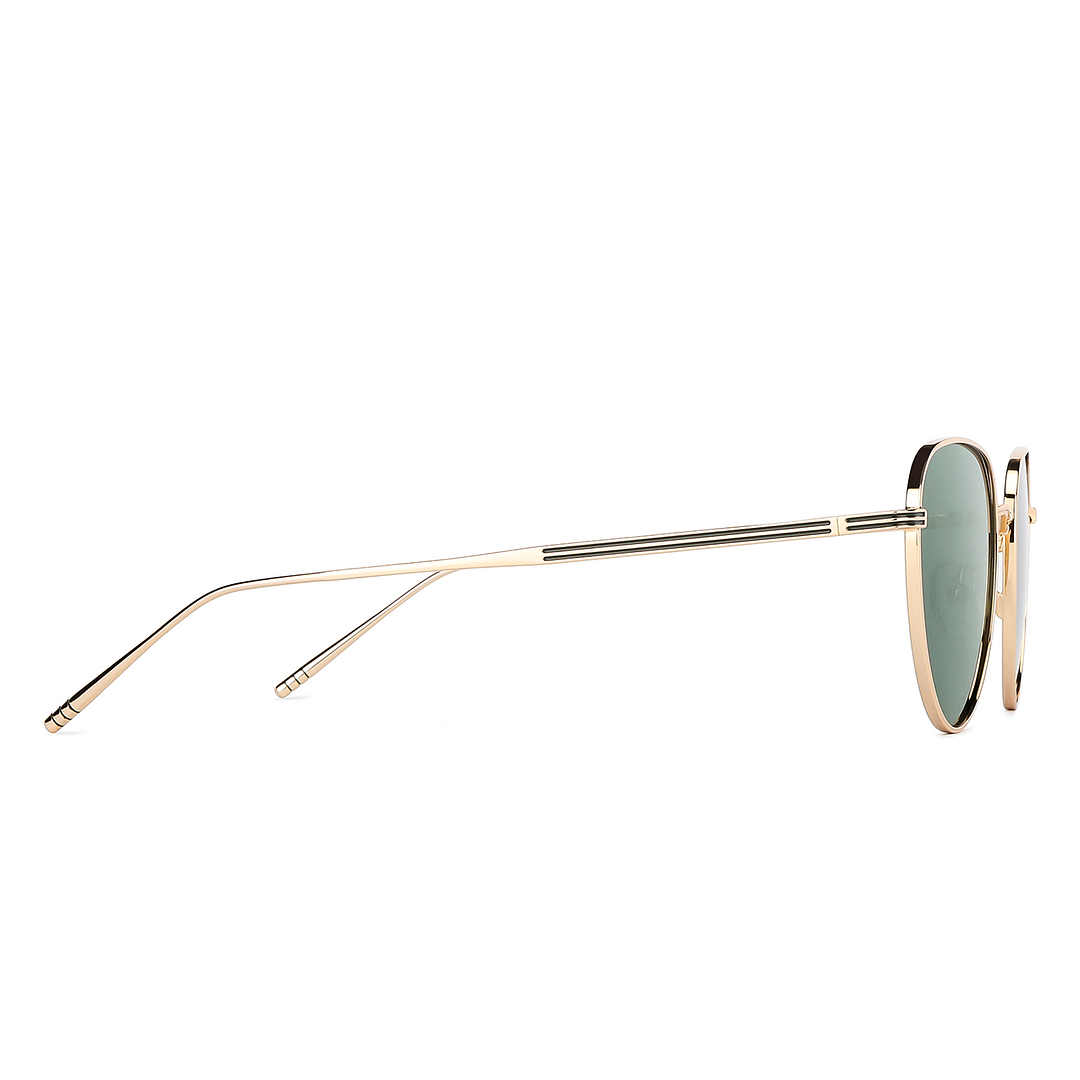 John Jacobs Gold Full Rim Round left side