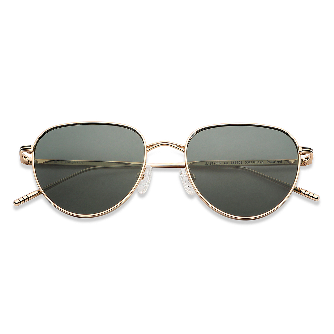 John Jacobs Gold Full Rim Round left side