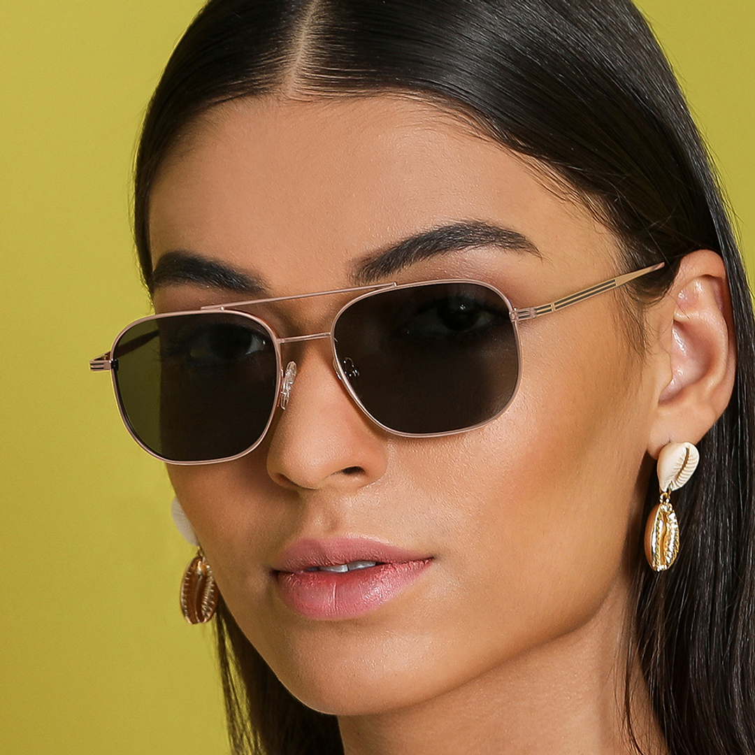 John Jacobs Online Gold Full Rim Square right side