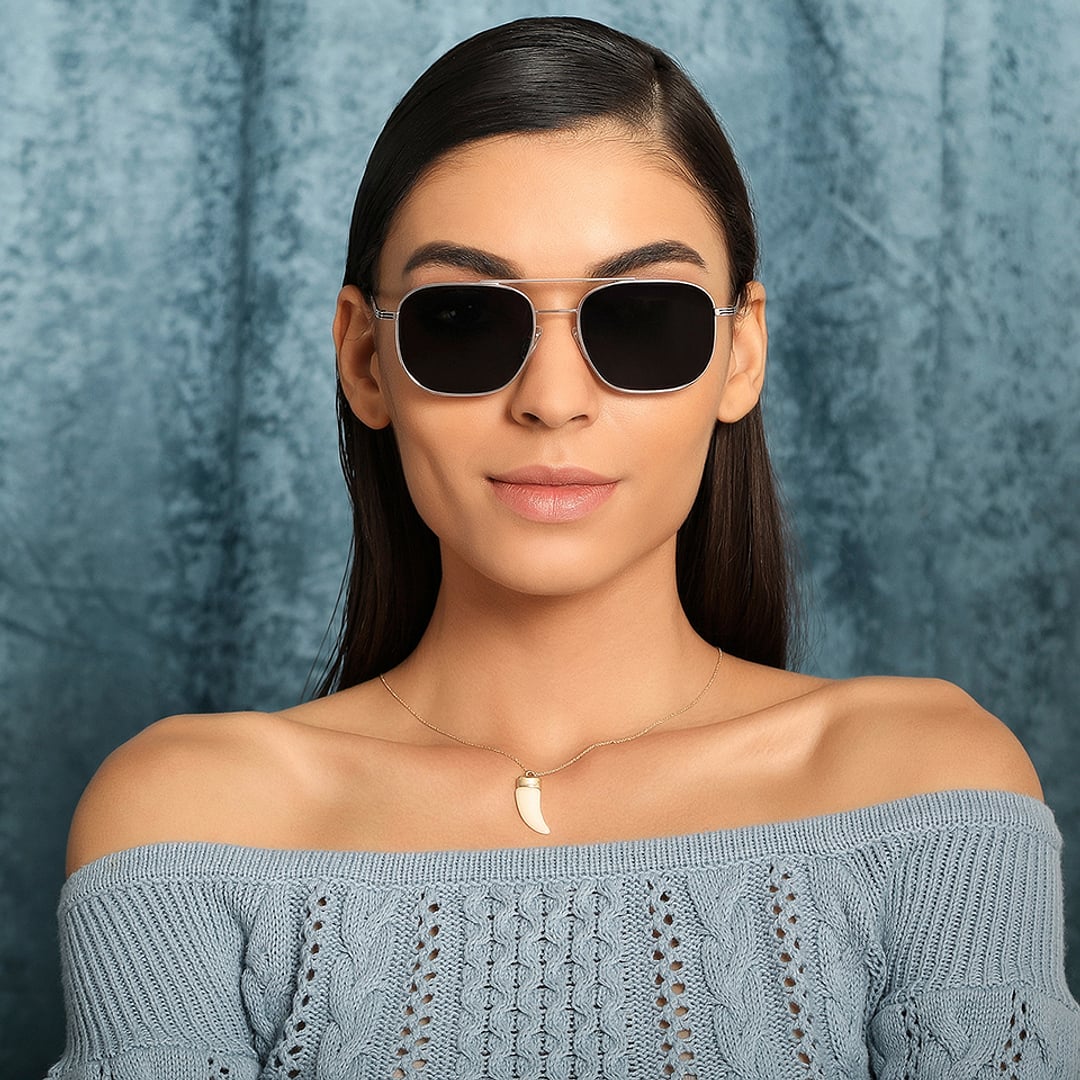 John Jacobs Silver Full Rim Square right side