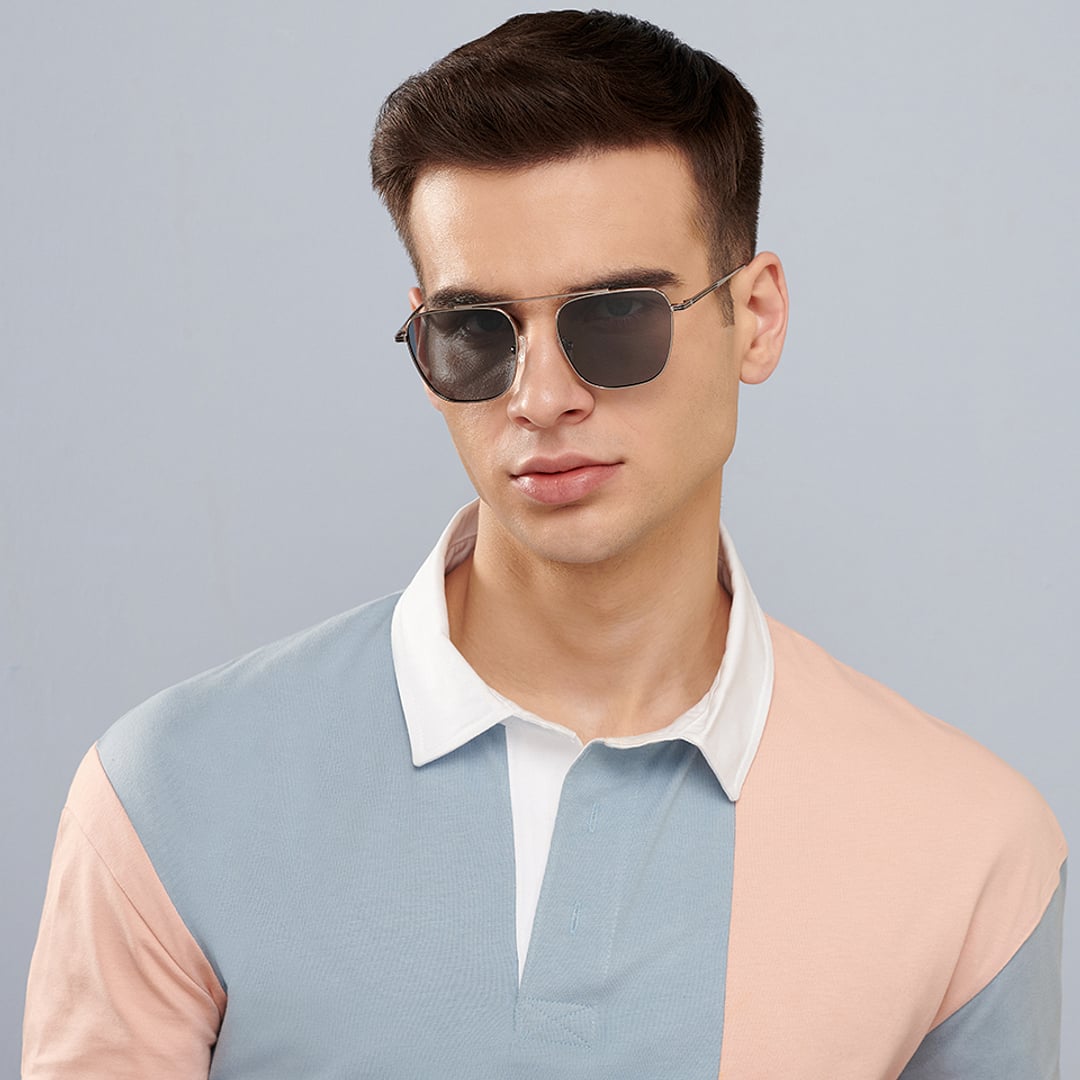 John Jacobs Online Dark Silver Full Rim Square right side