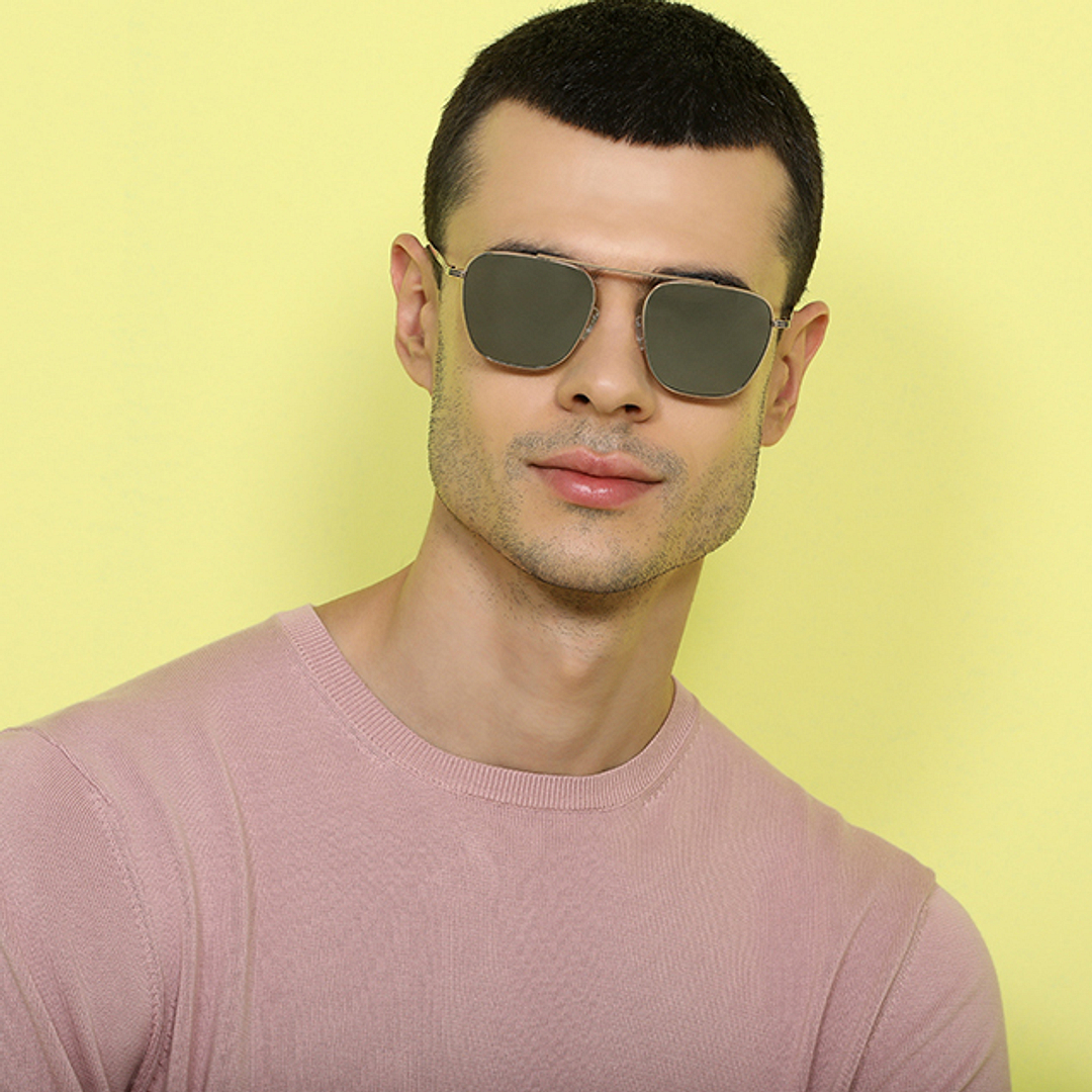 John Jacobs Online Gold Full Rim Square right side