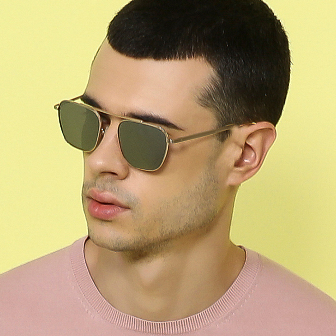 John Jacobs Online Gold Full Rim Square right side