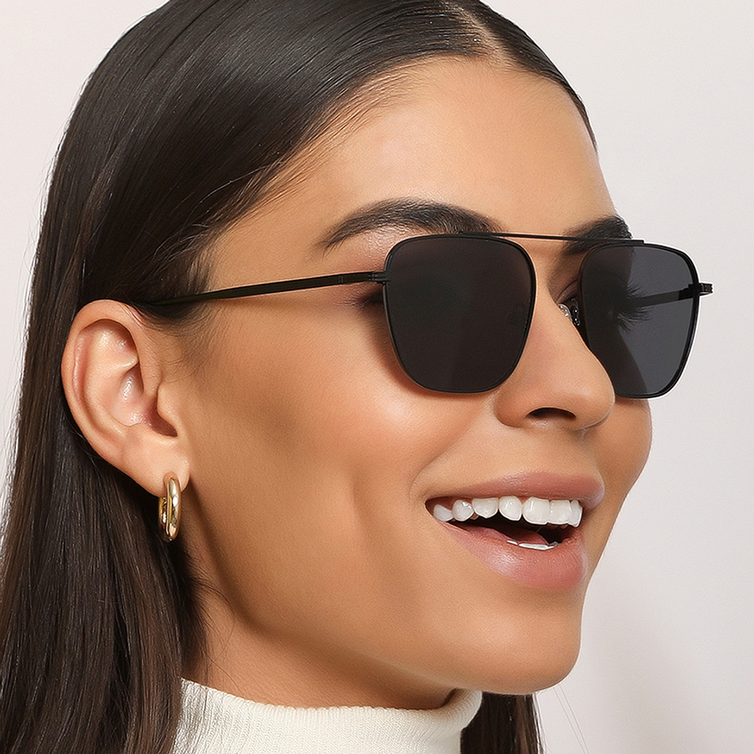 John Jacobs Black Full Rim Square right side