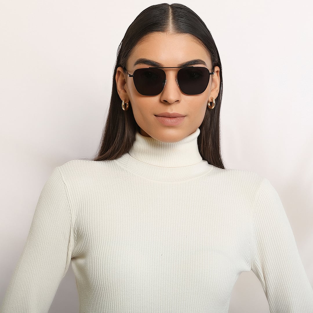 John Jacobs Black Full Rim Square right side