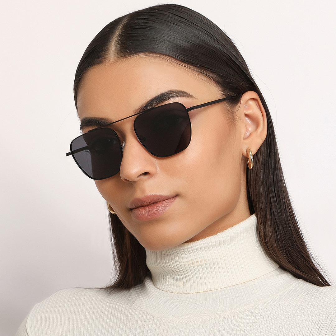 John Jacobs Black Full Rim Square left side