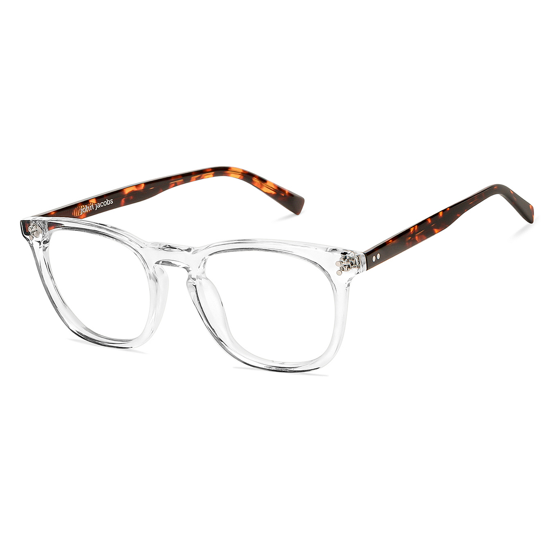 John Jacobs Crystal Transparent Full Rim Square right side