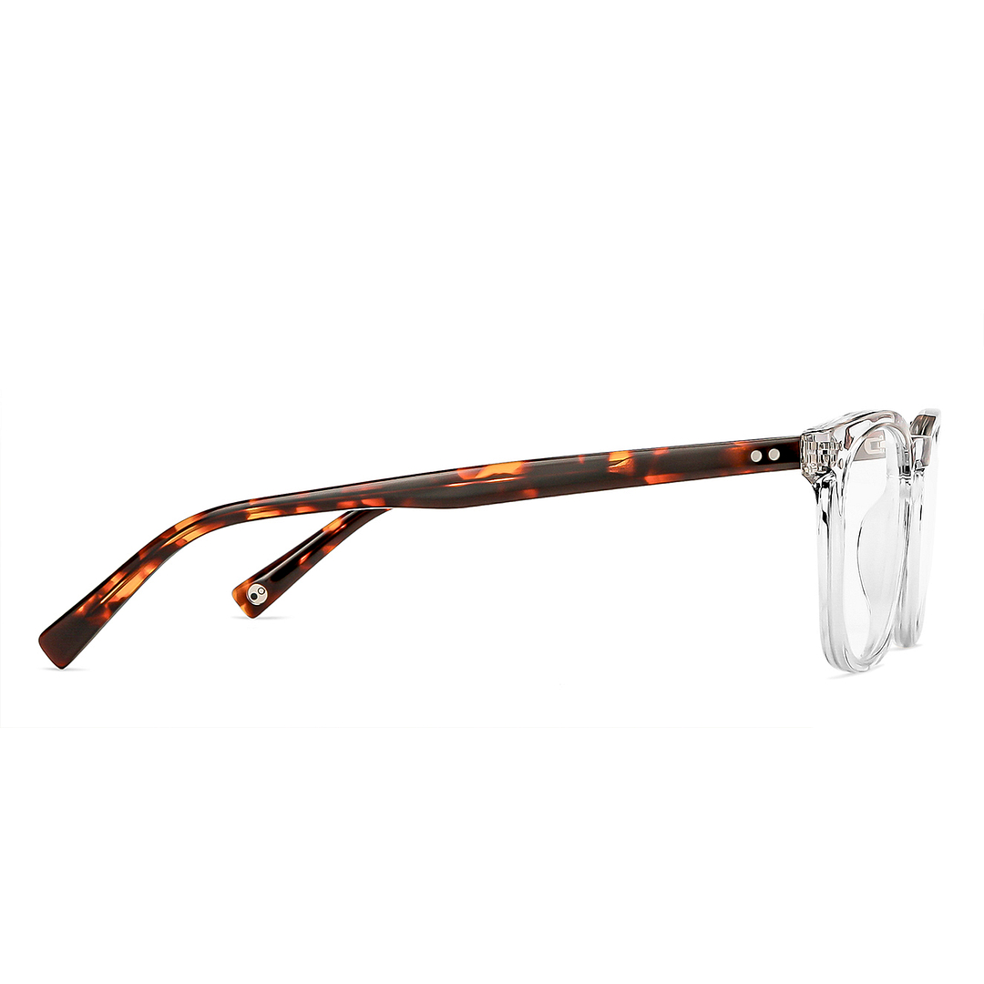 John Jacobs Crystal Transparent Full Rim Square left side