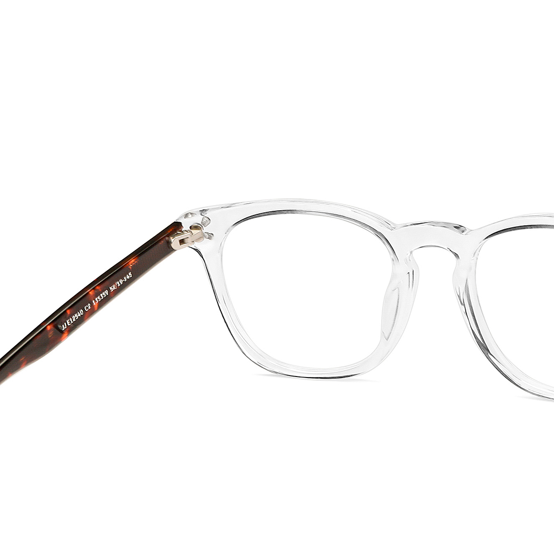 John Jacobs Crystal Transparent Full Rim Square right side
