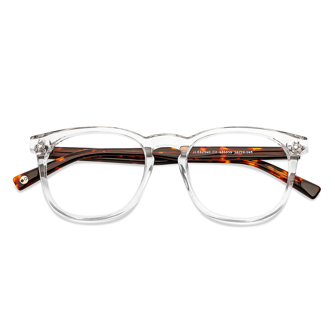 John Jacobs Crystal Transparent Full Rim Square left side