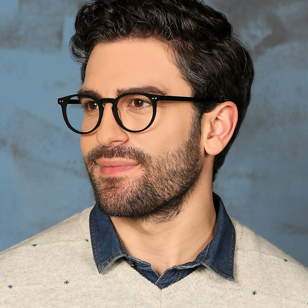 John Jacobs Online Black Full Rim Round left side