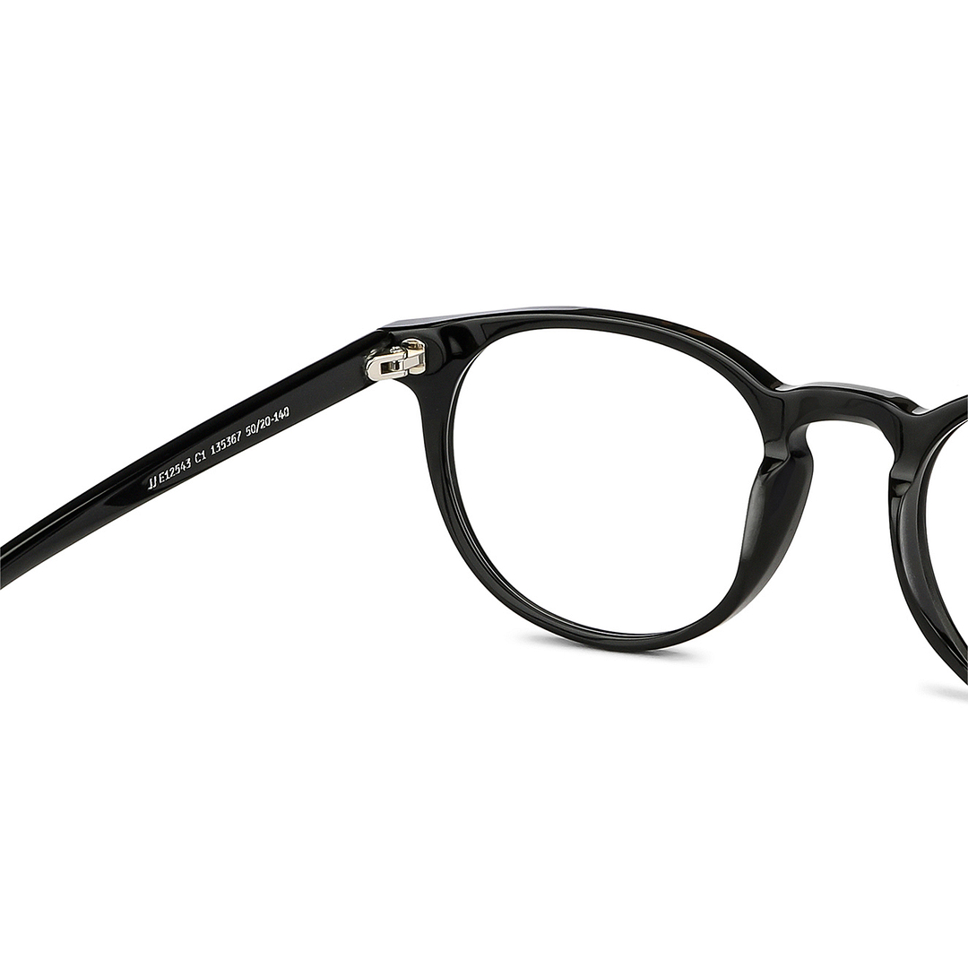 John Jacobs Online Black Full Rim Round right side