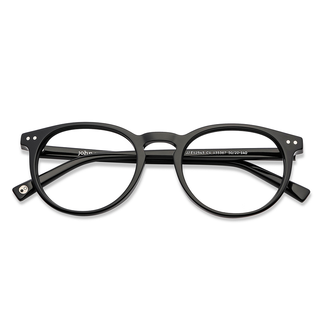 John Jacobs Online Black Full Rim Round left side