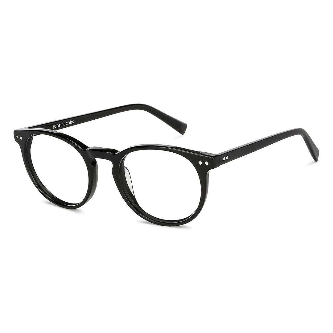 John Jacobs Online Black Full Rim Round left side