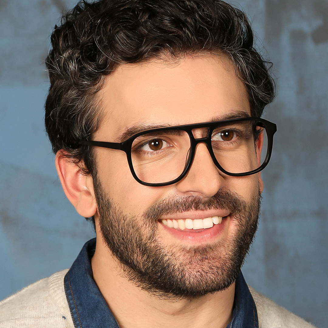 John Jacobs Black Full Rim Square left side