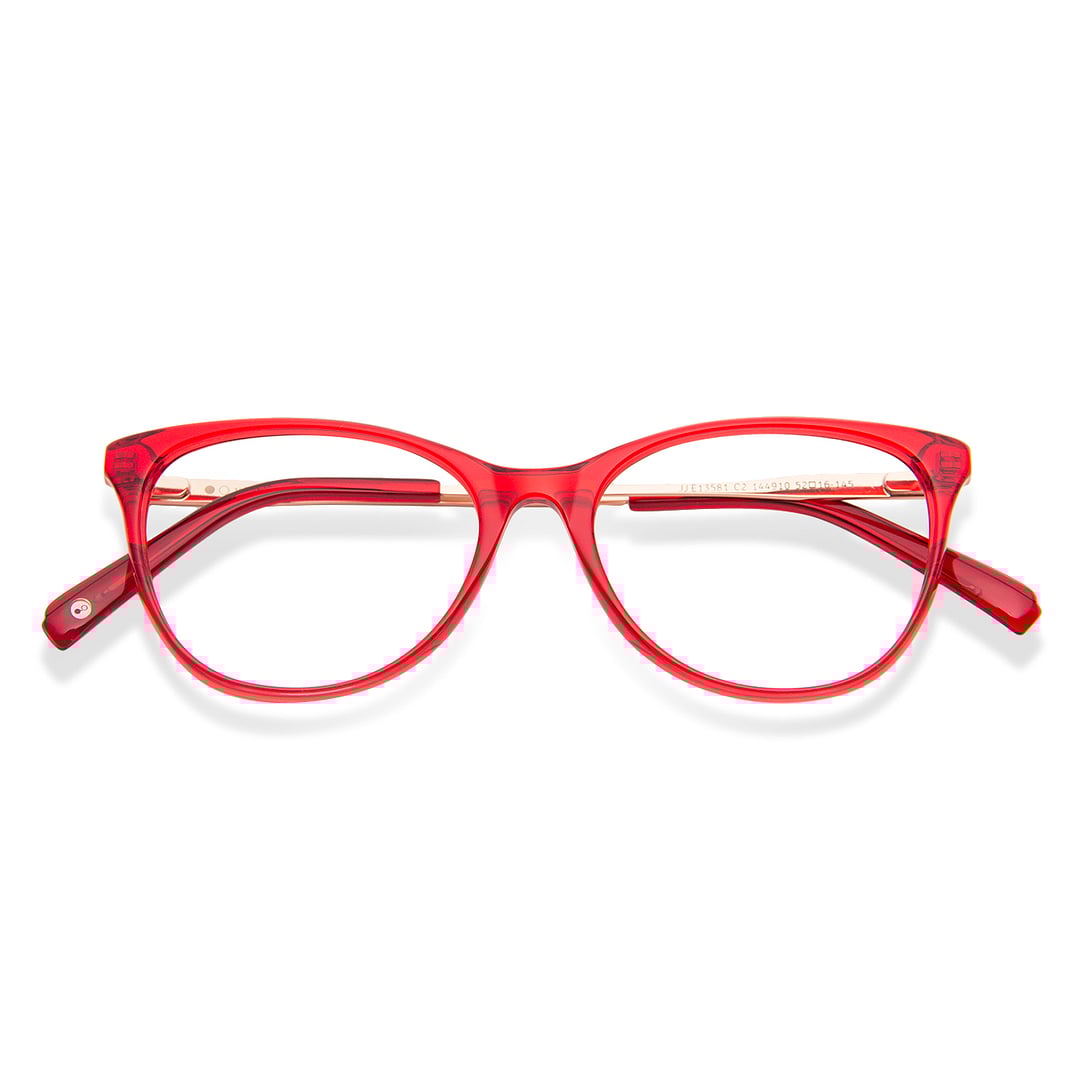 John Jacobs Red Full Rim Cat Eye right side
