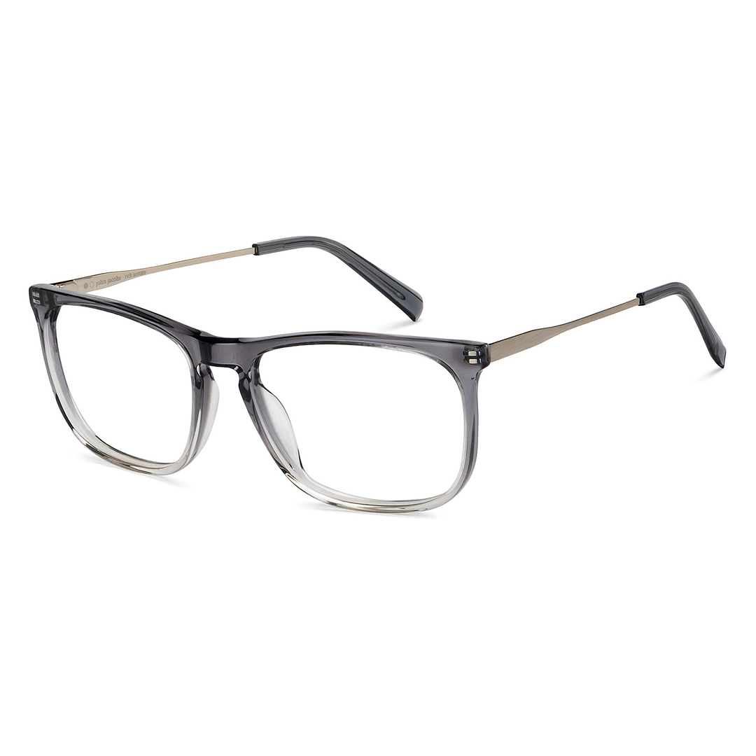 John Jacobs Online Gray Transparent Full Rim Square right side