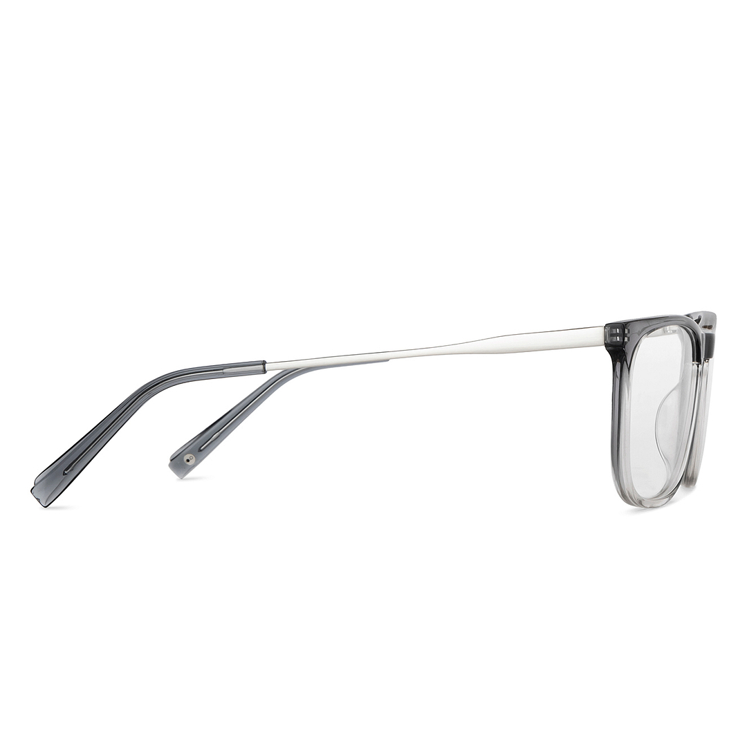 John Jacobs Online Gray Transparent Full Rim Square left side