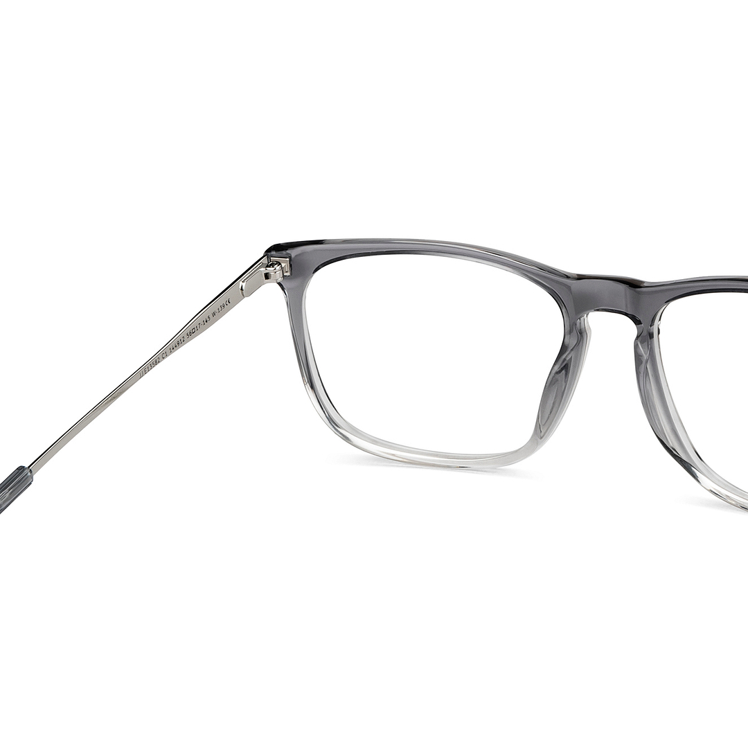 John Jacobs Online Gray Transparent Full Rim Square right side