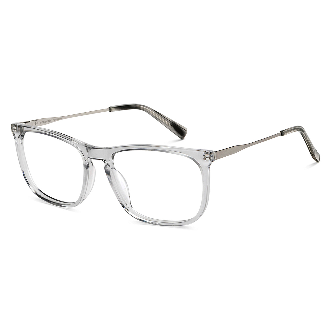 John Jacobs Online Crystal Transparent Full Rim Square left side