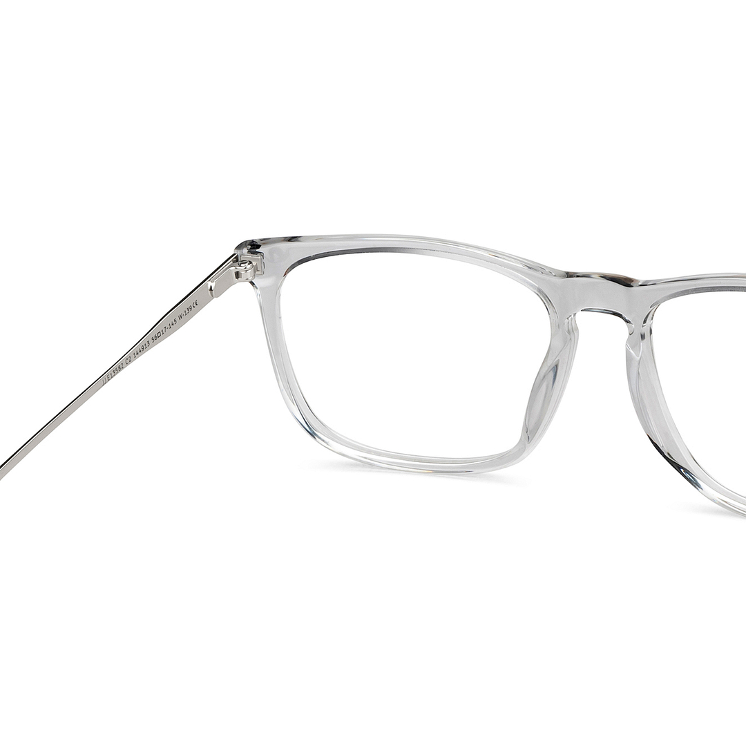 John Jacobs Online Crystal Transparent Full Rim Square right side