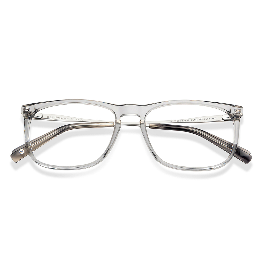 John Jacobs Online Crystal Transparent Full Rim Square left side