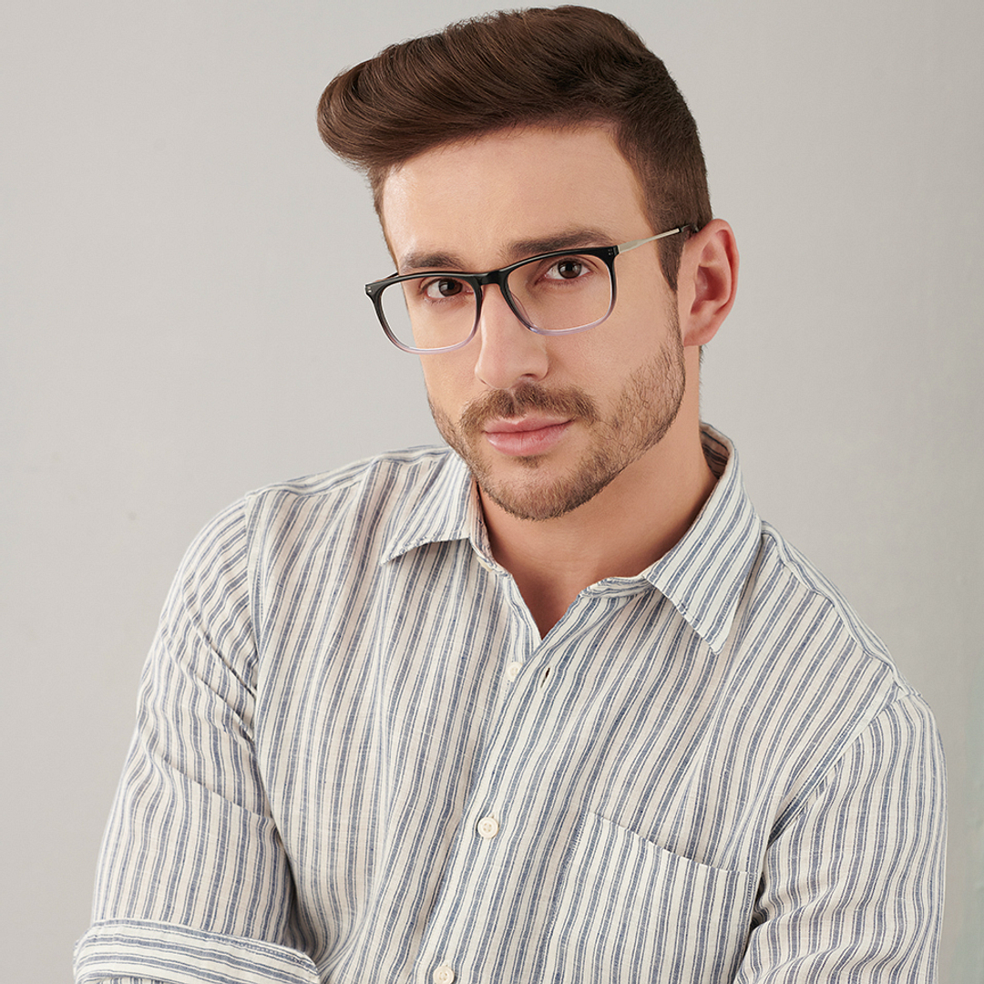 John Jacobs Online Black Full Rim Square left side