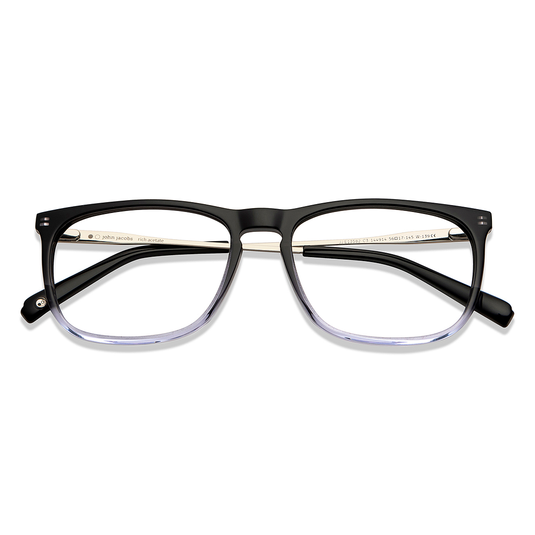 John Jacobs Online Black Full Rim Square left side