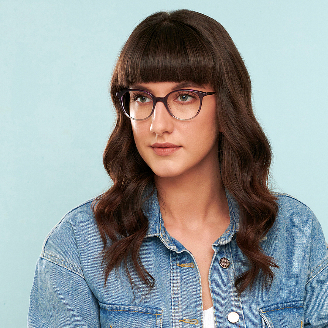 John Jacobs Online Green Transparent Full Rim Cat Eye right side