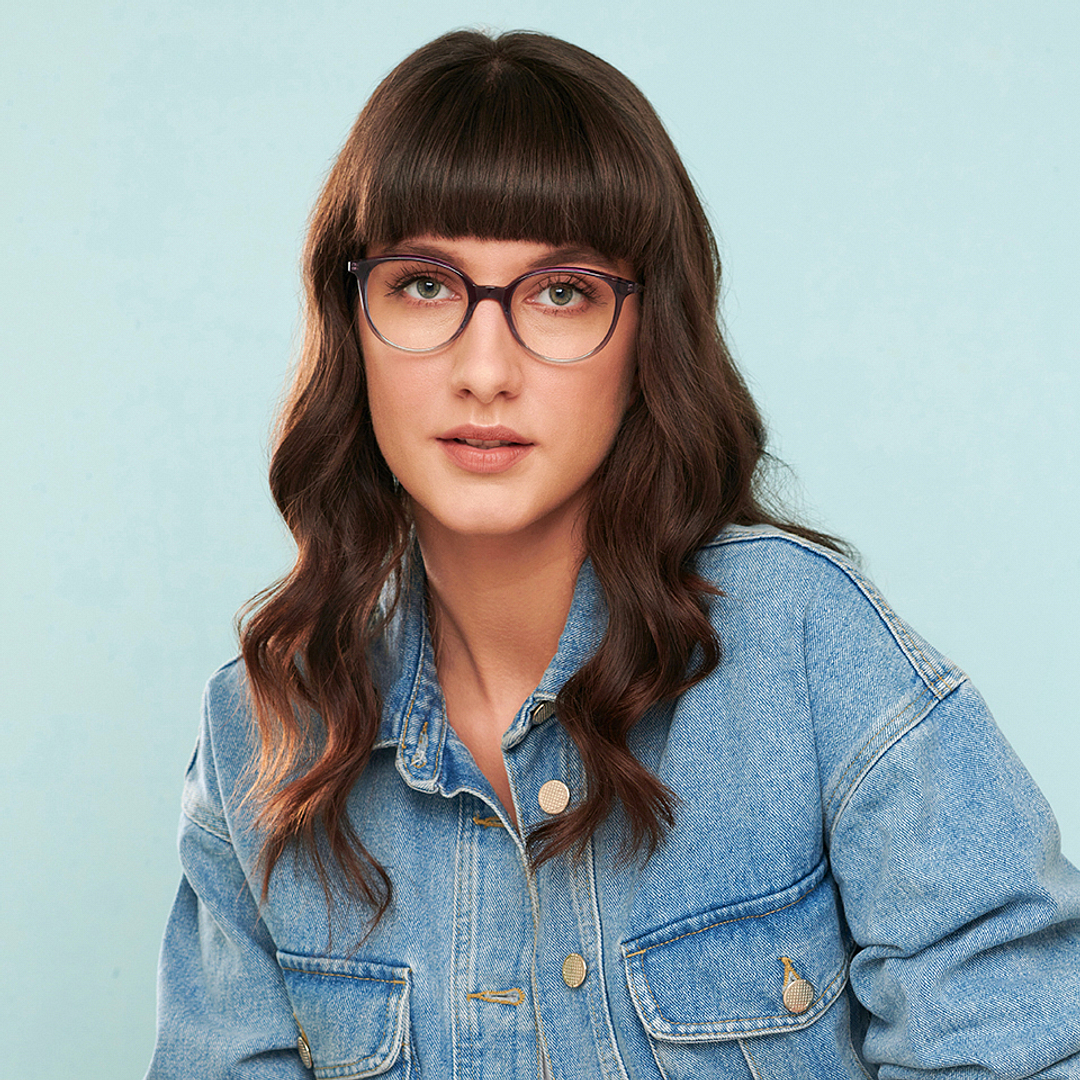 John Jacobs Online Green Transparent Full Rim Cat Eye left side